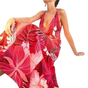 Farm Rio Red Philipa Casual Maxi Dress